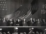 Aspect de la adunarea festivă organizată cu prilejul aniversării a 45 de ani de la crearea Partidului Comunist Român