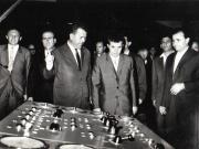 Membri ai conducerii de partid şi de stat vizitând regiunea Argeş (Uzina de aluminiu Slatina)