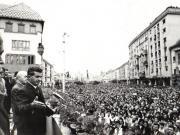 Vizita conducătorilor de partid şi de stat în regiunea Mureş Autonomă Maghiară (Târgu Mureş)