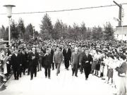 Vizita conducătorilor de partid şi de stat în regiunea Mureş Autonomă Maghiară (Târgu Mureş)