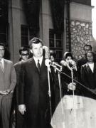 Aspect din timpul vizitei conducătorilor de partid şi de stat în regiunea Mureş Autonomă Maghiară (Izvorul Mureşului)