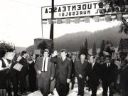 Aspect din timpul vizitei conducătorilor de partid şi de stat în regiunea Mureş Autonomă Maghiară (Izvorul Mureşului)