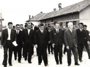 Aspect din timpul vizitei conducătorilor de partid şi de stat în regiunea Mureş Autonomă Maghiară (C.A.P. Sânmartin)