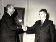 Primirea la C.C. al P.C.R. a lui Hasan Abbas Zaky, guvernator al fondului de dezvoltare arabă (Federaţia Emiratelor Arabe Unite).    (ianuarie 1972).