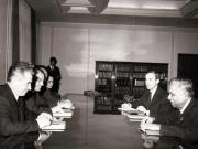 Primirea la C.C. al P.C.R. a delegaţiei Partidului Comunist din Ceilon, condusă de Sa Wickre Masinghe, preşedintele partidului.    (28 aprilie 1972).