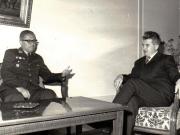 Primirea la C.C. al P.C.R. a generalului Jose Graham Hurtad, şef al unei delegaţii guvernamentale peruane care ne-a vizitat ţara.     (10  mai 1972).