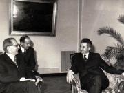 Primirea la C.C. al P.C.R. a şefului delegaţiei de partid şi guvernamentale a R.D.G., Erich Honecher.  (12  mai 1972).