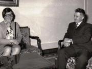 Primirea la Nicolae Ceauşescu a lui Herta Kuusinen, preşedinte de onoare al P.C. Finlandez, preşedinta .D.I.F.     (23  mai 1972).