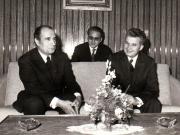 Primirea la Nicolae Ceauşescu a lui François Mitterand, şeful delegaţiei Partidului Socialist din Franţa, care ne-a vizitat ţara.     (mai 1972).