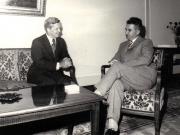 Primirea la Nicolae Ceauşescu a lui Paul Findeley, membru al Camerei Reprezentanţilor a Congresului S.U.A.    (21  iunie 1972).