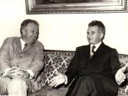 Primirea la Nicolae Ceauşescu a ministrului afacerilor externe al Poloniei, Stefan Obszowski.   ( iulie 1972).