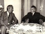 Primirea la Nicolae Ceauşescu a preşedintelui Partidului Comunist din Danemarca, Knud Jesprsen. (3 august 1972).