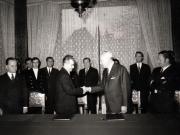 Aspecte din timpul vizitei oficiale de prietenie a lui Nicolae Ceauşescu în Luxemburg.     (octombrie 1972).