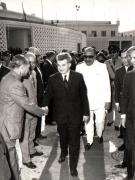 Aspecte din timpul vizitei oficiale de prietenie a preşedintelui Consiliului de Stat al României, Nicolae Ceauşescu împreună cu Elena Ceauşescu în Pakistan.(ianuarie 1973).