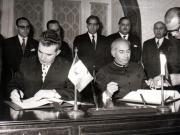 Aspecte din timpul vizitei oficiale de prietenie a preşedintelui Consiliului de Stat al României, Nicolae Ceauşescu împreună cu Elena Ceauşescu în Pakistan.(ianuarie 1973).