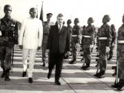 Aspecte din timpul vizitei oficiale de prietenie a preşedintelui Consiliului de Stat al României, Nicolae Ceauşescu împreună cu Elena Ceauşescu în Pakistan.(ianuarie 1973).