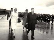 Aspecte de la vizita oficială de prietenie a preşedintelui Consiliului de Stat al României, Nicolae Ceauşescu împreună cu Elena Ceauşescu, în Olanda.(10-13 aprilie 1973).