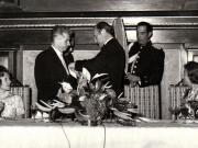 Aspecte din timpul vizitei oficiale de prietenie a preşedintelui Consiliului de Stat al României, Nicolae Ceauşescu în Columbia.     (septembrie 1973).
