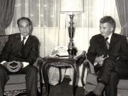 Aspecte din timpul vizitei oficiale de prietenie a preşedintelui Consiliului de Stat al României, Nicolae Ceauşescu şi a Elenei Ceauşescu în Costa Rica.   (septembrie 1973).