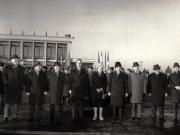 Plecarea preşedintelui Consiliului de Stat al R.S.R., într-o vizită oficială de prietenie în Libia, Liban, Siria şi Irak.(12.II.1974).