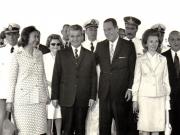 Vizita lui Nicolae Ceauşescu în Republica Argentina. Primirea delegaţiei R.S.R. la Buenos-Aires.(5 martie 1974).