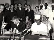 Vizita lui Nicolae Ceauşescu în Guineea. Semnarea Declaraţiei Comune.     (12 martie 1974).
