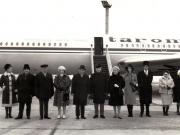 Întoarcerea delegaţiei de stat a R.S.R., după vizita întreprinsă în Liberia, Argentina şi Guineea.(12 martie 1974).