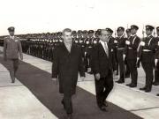 Aspecte din timpul vizitei oficiale de prietenie întreprinse în România de preşedintele Republicii Costa Rica, José Figueres Peerer.        (aprilie 1974).