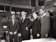 Vizita de lucru a lui Nicolae Ceauşescu, secretar general al P.C.R., pe şantierul Sălii Polivalente din Bucureşti.(17 iunie 1974).
