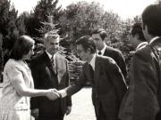 Aspecte de la primirea de către Nicolae Ceauşescu a trimişilor speciali ai Companiei japoneze de televiziune, N.H.K.          (13 iulie 1974).