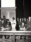 Aspecte din timpul vizitei oficiale de prietenie în România a preşedintelui Republicii Siera Leone, dr. Siaka Probin Stevens.        (19-24 iulie 1974).