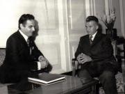 Primirea la Nicolae Ceauşescu a prof. univ. Giancarlo Elia Valori, autorul volumului „Ceauşescu”, apărut la Editura Bulzoni – Italia.      (25 iulie 1974).