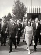 Aspecte de la participarea lui Nicolae Ceauşescu la festivitatea inaugurării Expoziţiei Realizărilor Economiei Naţionale (E.R.E.N.).   (17 august 1974).