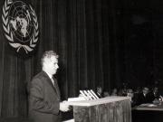 Aspecte de la participarea lui Nicolae Ceauşescu la festivitatea deschiderii Conferinţei Mondiale a Populaţiei, găzduite de România.       (19 august 1974).