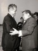 Aspecte din timpul vizitei oficiale de prietenie a şefului statului cambodgian, Norodom Sianuc.(20-24 august 1974).