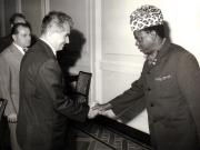 Primirea delegaţiei de partid şi guvernamentale a Republicii Zair, condusă de Ileo Songoamba. (26 august 1974).