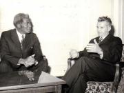 Primirea delegaţiei Partidului Comunist din Guadelupa condusă de Guy Daninthe, secretar general.(28 august 1974).