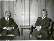 Primirea şeicului din Kuweit, şeicul Jaber-Al-Ali Al-Salem Al Sabah, vicepreşedintele Guvernului Statului Kuweit.(10.IX:1977)