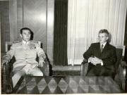 Nicolae Ceauşescu la primirea delegaţiei militare a P.P.D. Coreene, condusă de generalul de armată O. Gin U.(10.X.1977)