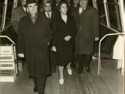 Vizita de lucru a lui Nicolae Ceauşescu împreună cu alţi conducători de partid şi de stat pe şantierele metroului bucureştean.(19.X.1977)