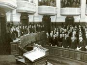 Aspect de la lucrările în plen ale sesiunii a VI-a a celei de a VII-a legislaturi a M.A.N.(28.X.1977)