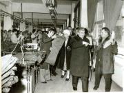 Vizita lui Nicolae Ceauşescu şi a Elenei Ceauşescu în comuna Scorniceşti, judeţul Olt. La fabrica de confecţii din comună.(28.I.1978)