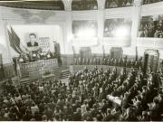 Aspect din timpul desfăşurării lucrărilor celei de a XI-a Conferinţe a U.A.S.C.R., ce a avut loc la Palatul Marii Adunări Naţionale în prezenţa conducătorilor de partid şi de stat.(24.II.1978)