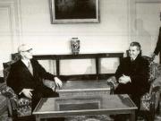 Primirea de către preşedintele Nicolae Ceauşescu a preşedintelui Consiliului de Miniştri al R.D. Germania,Willi Stoph, care a făcut o vizită oficială în ţara noastră.(21.III.1978)