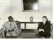 Nicolae Ceauşescu a primit pe col. Roger J.A. Felli, ministrul afacerilor externe al Republicii Ghana, care face o vizită oficială în ţara noastră.(21.IV.1978)