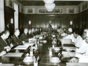 Vizita oficială în România a unei delegaţii nigeriene, condusă de şeful Guvernului militar federal, comandant suprem al Forţelor armate ale R.F. Nigeria, generalul-locotenent Olusegun Obasanjo.În timpul convorbirilor oficiale.(5-7.VI.1978)