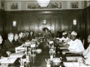 Vizita oficială în România a unei delegaţii nigeriene, condusă de şeful Guvernului militar federal, comandant suprem al Forţelor armate ale R.F. Nigeria, generalul-locotenent Olusegun Obasanjo.În timpul convorbirilor oficiale.(5-7.VI.1978)