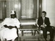 Convorbiri între preşedintele Nicolae Ceauşescu şi şeful Guvernului militar federal, comandant suprem al Forţelor Armate ale R.F. Nigeria, generalul-locotenent Olusegun Obasanjo, care la invitaţia lui Nicolae Ceauşescu a făcut o vizită oficială în România, în fruntea unei delegaţii nigeriene.(5-7.VI.1978)