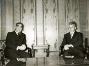 Preşedintele Nicolae Ceauşescu l-a primit pe Emilio Eduardo Massera, comandant-şef al marinei şi membru al Juntei militare de guvernământ din Republica Argentina, care face o vizită oficială în ţara noastră.(29.VI.1978)