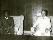 Preşedintele Nicolae Ceauşescu a primit, în staţiunea Neptun, pe colonel Louis Sylvain-Goma, prim-ministru, şef al Guvernului R.P. Congo, care efectuează o vizită oficială în ţara noastră.(20.VII.1978)